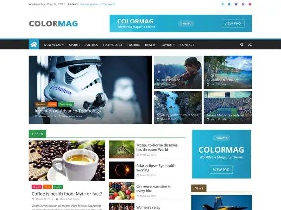 ColorMag News Portal WordPress Theme Free Download