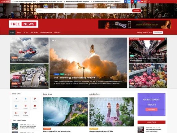 FreeNews News Portal WordPress Theme Free Download