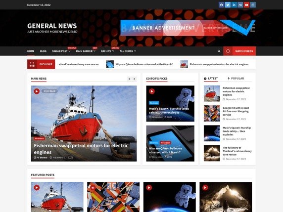 General News Free News Portal WordPress Theme