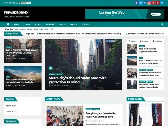 Newspaperex News Portal WordPress Theme Free Download