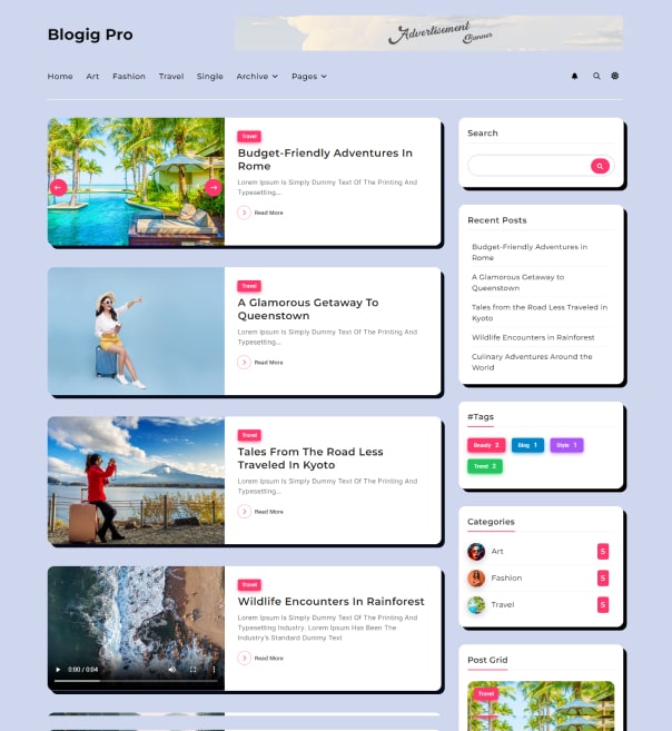 Best Free Blog WordPress Theme - 2024