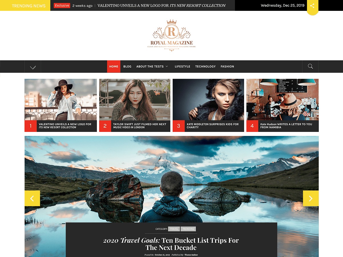 Royal Magazine Free WordPress Theme