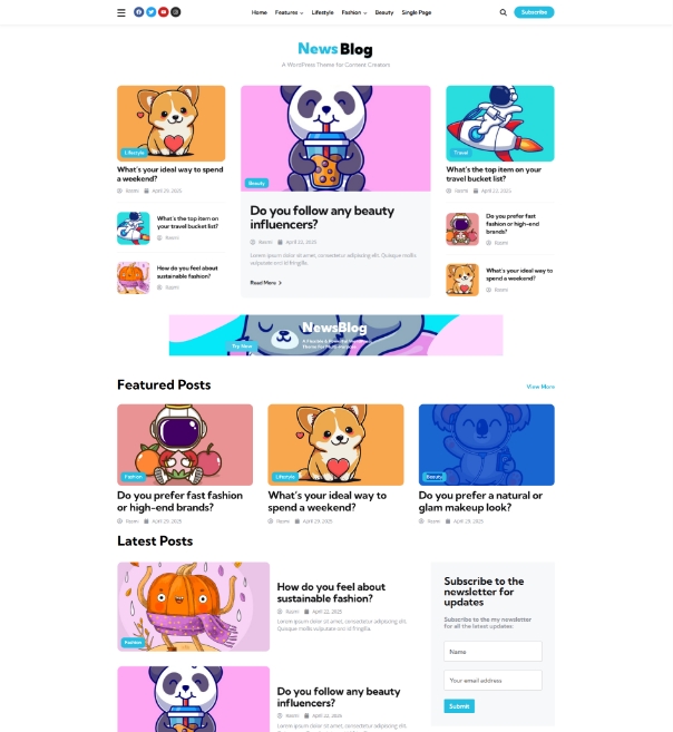 News blog Kit