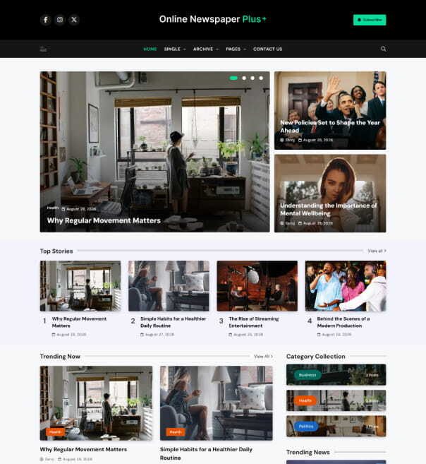 Online Newspaper Plus